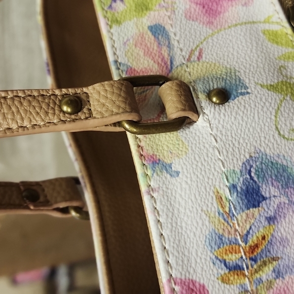 Elliott lucca limited edition floral hand bag tote with zipper top - Picture 13 of 17